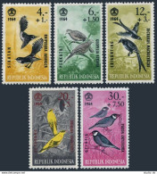 Indonesia B160-B164, MNH. Michel 460-464. Birds 1965. Malaysian Fantails, Doves, - Indonesië