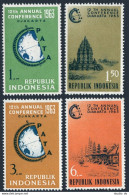 Indonesia 581-584,MNH.Michel 384-387. Pacific Travel Association,1963.Temple, - Indonésie