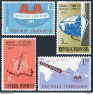 Indonesia 593-596,MNH.Michel 396-399. Asian-African Journalists Conference,1963. - Indonésie