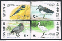 Hong Kong 784-787,MNH.Michel 811-814. Birds 1997.Bunting,Knot,Teal,Spoonbill. - Unused Stamps