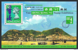 Hong Kong 743 Sheet, MNH. Michel Bl.42. Hong Kong-1997 Stamp Exhibition. QE II. - Nuevos