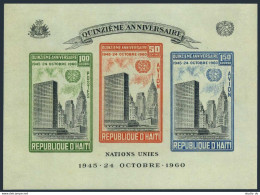 Haiti C169a Sheet, MNH. Michel Bl.20. UN, 15th Ann. 1969. UN Headquarters, NYC. - Haití