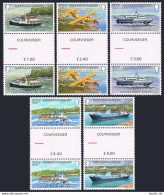 Guernsey 227-231 Gutter,MNH.Michel 232-236.Boats,Trislander Plane,Hydrofoil.1981 - Guernsey