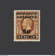 Great Britain Offices In Morocco 407 French Currency, MNH. 1923. King George V. - Maroc (1956-...)