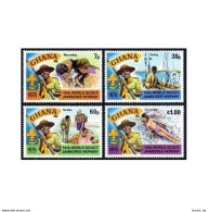 Ghana 565-568, MNH. Michel 613-616. Nordjamb-1975 Boy Scouts Jamboree. Sailing, - Préoblitérés