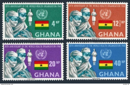 Ghana 336-339, MNH. Michel 347-350. WHO, 20th Ann. 1968. Surgical Team. - Precancels