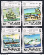 Falkland 404-407, MNH. Mi 407-410. Lloyd's List 1984. Waver-tree, Port Stanley, - Falkland Islands