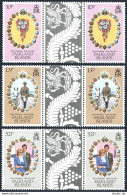 Falkland 324-326 Gutter, MNH. Michel 326-328. Charles & Diana Wedding, 1981. - Falkland Islands