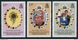 Falkland Depend 1L59-1L61, MNH. Michel 99-101. Wedding Charles, Lady Diana.1981. - Islas Malvinas