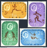 Fiji 199-202, MNH. Michel 171-174. South Pacific Games, 1963. Running, Discus,  - Fidji (1970-...)