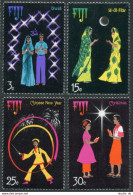 Fiji 357-360,360a, MNH. Michel 344-347, Bl.1. Festival Of Lights,Christmas 1975. - Fiji (1970-...)