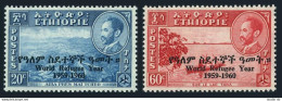 Ethiopia 355-356, MNH. Mi 389-390. World Refugee Year 1960. Aiba, Lake Tana. - Ethiopia