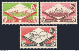 Ethiopia 378-380, MNH. Mi 417-419. Soccer Cup 1962. Horsemanship,Hockey,Cycling. - Ethiopie