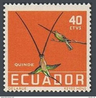 Ecuador 637, MNH. Michel 959. 1958. Black, Sword-tailed Humingbirds. - Ecuador