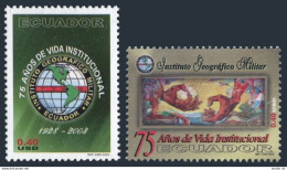 Ecuador 1667-1668, MNH. Military Geographic Institute, 75th Ann. 2003. - Ecuador