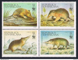 Dominican Rep 1158 Ad Block, MNH. Mi 1698-1701. WWF 1994. Solenodon Paradoxus. - República Dominicana