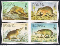 Dominican Rep 1158 Ad Block, MNH. Mi 1698-1701. WWF 1994. Solenodon Paradoxus. - Dominica (1978-...)