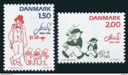 Denmark 728-729, MNH. Michel 764-765. Robert Storm Petersen, Cartoonist, 1982. - Neufs