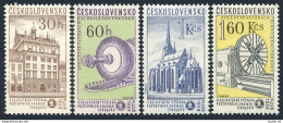 Czechoslovakia 914-917,MNH.Michel 1133-1136. Pilsen Stamp EXPO,1959.Town Hall, - Unused Stamps