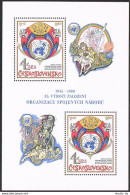 Czechoslovakia 2316 Sheet,MNH. Michel 2573 Bl.41A. United Nation,35th Ann. 1980. - Nuevos