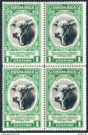 Costa Rica C197 Block/4, MNH. Mi 460. Agricultural Livestock Fair, 1950. Bull. - Costa Rica