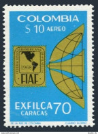 Colombia C532, MNH. Michel 1174. EXFILCA-1970, Emblem, Map. - Colombia
