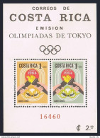 Costa Rica C416a Perf, Imperf, MNH. Michel Bl.7A-7B. Olympics Tokyo-1964. Torch. - Costa Rica