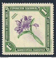 Costa Rica 184, MNH. National Exposition, 1938. Purple Guaria Orchid. - Costa Rica