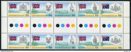 Cocos Isls 56-60a Gutter,MNH.Michel 56-60.Australian Territories,1980.Flags,Arms - Cocos (Keeling) Islands