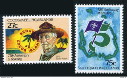 Cocos Isls 85-86, MNH. Michel 86-87. Scouting Year, Lord Baden-Powell. - Cocos (Keeling) Islands