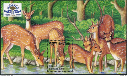 Bhutan 1334,MNH. INDEPEX-2000 PhilEXPO.Spotter Deer, - Bhoutan