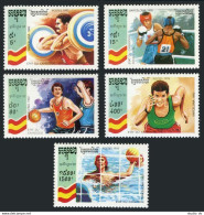 Cambodia 1224-1229,MNH.Michel 1300-1304,Bl.192. Olympics Barcelona-92:Basketball - Cambodge