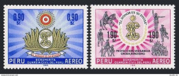 Peru C203-C204, MNH. Michel 674-675. Civil Guard, Centenary, 1966 .Emblem. - Perú