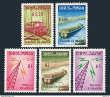 Paraguay 577-581,C278-C281, MNH. Paraguay's Progress, 1961. Truck Carrying Logs, - Paraguay