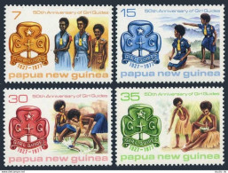Papua New Guinea 470-473, MNH. Mi 329-332. Girl Guides,50th Ann.1977. Gold Badge - Papouasie-Nouvelle-Guinée