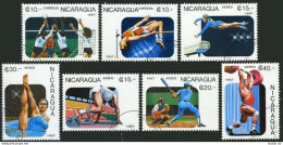 Nicaragua 1646-1652, CTO. Michel 2807-2813. Pan American Games, 1987. High Jump, - Nicaragua