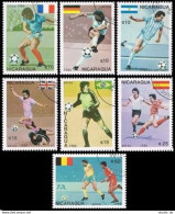 Nicaragua C1143-C1149, CTO. Michel 2724-2730. World Soccer Cup Mexico-1986. - Nicaragua