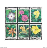 Nicaragua 1454-1459,CTO.Michel 2586-2591. Flowers 1985. - Nicaragua