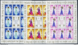 Nevis 118-120 Sheets,MNH.Michel 43-45 Klb. Christmas 1980.Heralding Angel,Kings, - St.Kitts Und Nevis ( 1983-...)