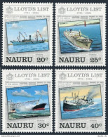 Nauru 280-283, MNH. Mi 279-282. Lloyd's List 1984. Ships: Ocean Queen, Triadic, - Nauru