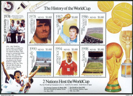 Nevis 1124 Ah Sheet, MNH. Mi . The History Of World Soccer Cup, 1999. - St.Kitts-et-Nevis ( 1983-...)
