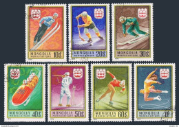 Mongolia 873-879,CTO.Mi 975-981. Olympics Innsbruck-1976.Hockey,Skiing,Biathlon, - Mongolei