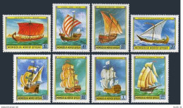 Mongolia 1185-1192, MNH. Mi 1389-1396. Sailing Ships 1981. Egyptian, Hansa Cog, - Mongolia