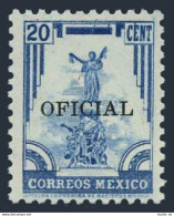 Mexico O228 Wmk 156,MNH.Michel D222. Official 1937.Independence Monument,Puebla. - Messico