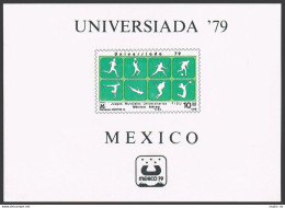 Mexico C614, MNH. Michel 1646 Bl.25. Universiada-1979, Sports. - México