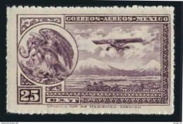 Mexico C24 Rouletted,MNH.Michel 619. Air Post 1930.Coat Of Arms,Eagle,Airplane. - Messico
