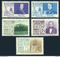 Mexico C180-C184,MNH. Michel 936-940. Battles 1847,centenary,1947.Heroes,Castle. - Messico