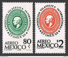 Mexico C333-C334,C345,MNH.Michel 1259-1260,Bl.19. EFIMEX-1968.Columbus,Emblem. - México