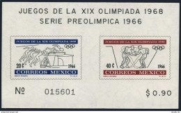 Mexico 975a,C320a, MNH. Mi Bl.5-6. Olympics Mexico-1968: Running, Jumping,Soccer - Mexique