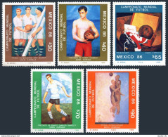 Mexico 1439-1443,MNH. Michel 1985-1989. World Soccer Cup Mexico-1986. Paintings. - México